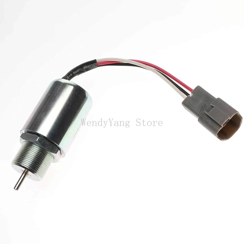 SA-3725-12 30A87-00040 Соленоид отключения подачи топлива для двигателя Mitsubishi L2E L3E S3L S4L Volvo EC15 Toro 223D Mahindra 12VDC