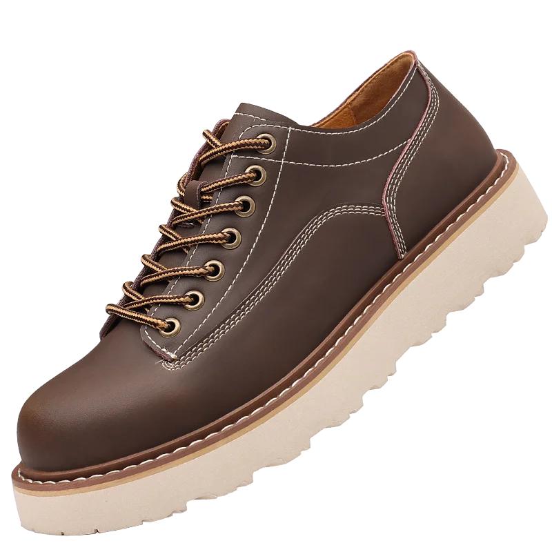 Повседневные туфли-оксфорды из натуральной кожи для мужчин, с круглым носком, деловые туфли ручной работы, туфли на плоской подошве для отдыха, прогулок, нарядная обувь