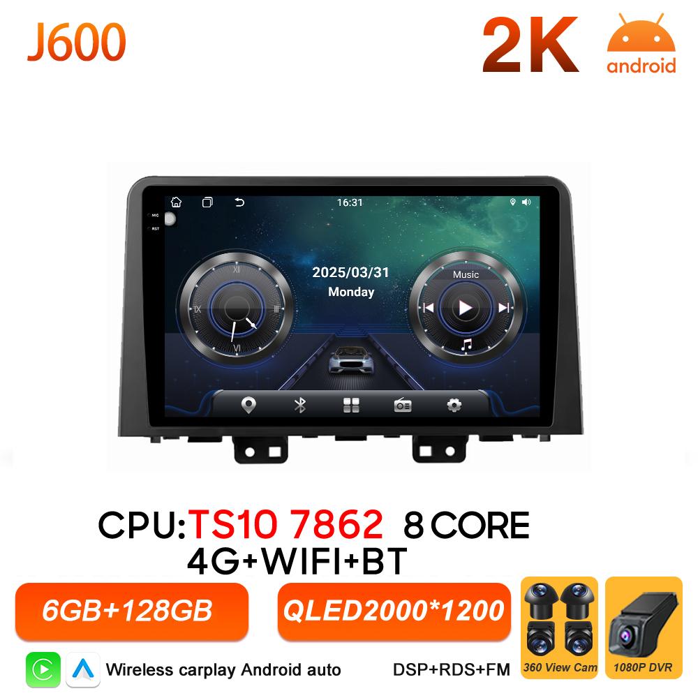 Android 16 Auto Carplay For Hyundai Staria H1 2021 2022 2023 Car Radio Multimedia Player GPS Navigation 5G Wifi BT DSP Wireless
