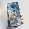 Для Nokia 1.4 TA-1322 Nokia 3.4 TA-1288 TA-1285 TA-1283 Чехол Модный Чехол для Телефона с Рисунком Цветов Черный Мягкий Силиконовый Задний Чехол