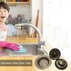 3 Pcs Sink Filter Stainless Steel Drain Strainer Set Wear-Resistant Sink Drain Cover Mesh Sink Stopper with Plug Debris Collector for Kitchen