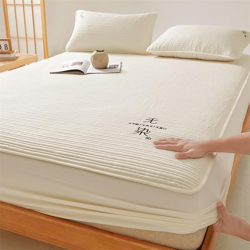 Хлопковый комплект из 4 предметов: покрывало, чехол для кровати, наволочка, стирающийся домашний текстиль