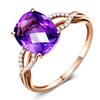 Geometric Fat Long Diamond Ring Colored Gem Living Ring Ring