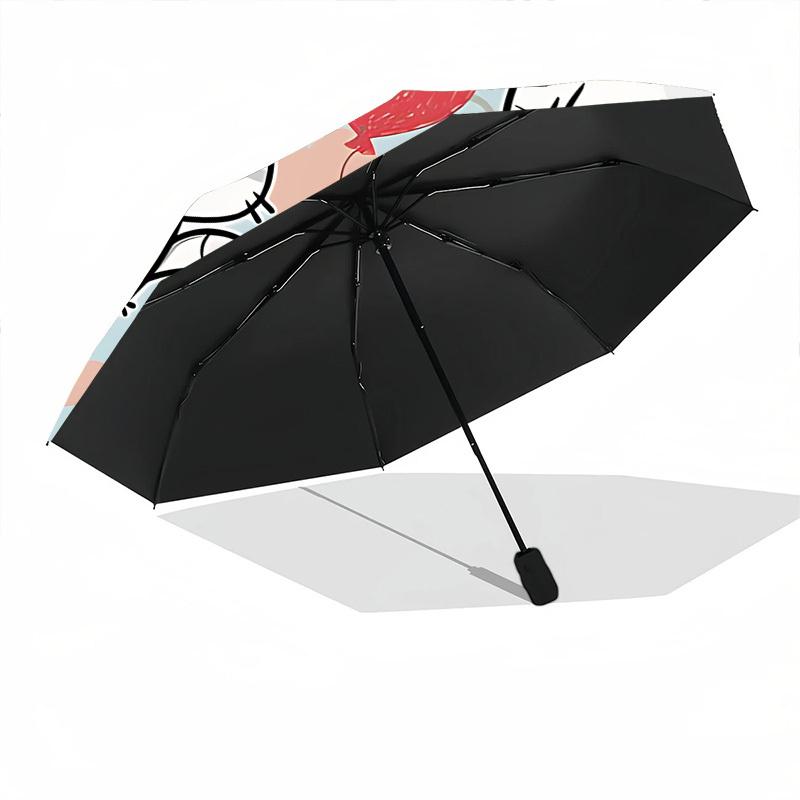 1pc Cats Heart Open/Close Folding Umbrella, All- Portable Umbrella for & Men, Stylish Accessory (Holiday Gift) 8-Rib yy251213130