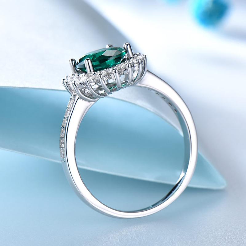 Gica Gema 925 Sterling Silver Style Green Luxury Personalized Rings Women's Fashion High Grade Exquisite Jewelry Gifts