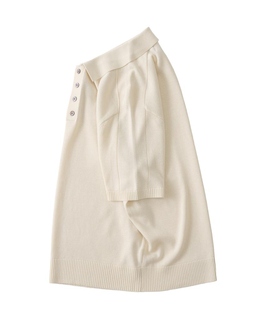 ANALOG MOOD Sepia Drop Short Sleeve Knit (Ivory)