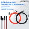 Удлинительный кабель для солнечной панели, разъемы MC4, 14AWG (2,5 мм²) Соединительный кабель PV, одножильный, красный, черный, постоянного тока, 1000 В 30 А, (1м/2м/3м)