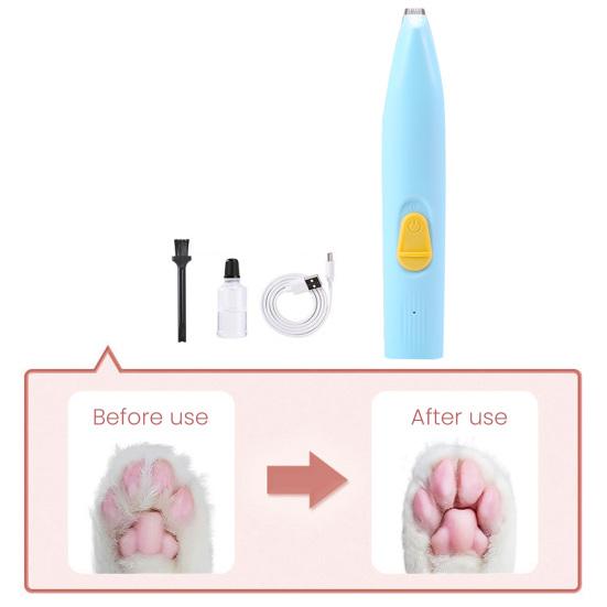 Dog Paw Trimmer with LED Light Low Noise Cat Paw Hair Trimmer Electric Pet Grooming Clippers for Dogs Cats Paw Hair Trimming Safety