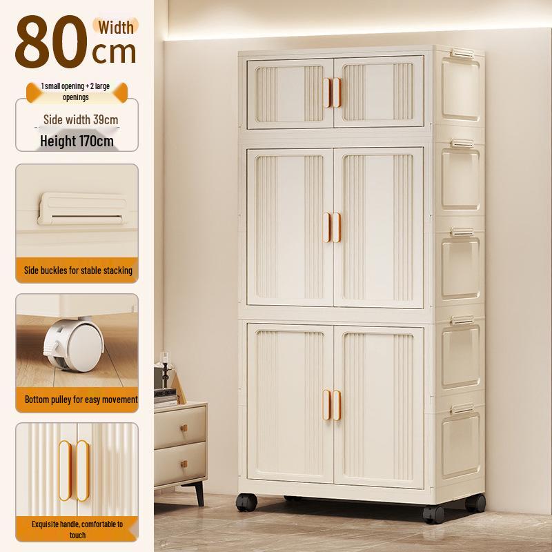 Детский шкаф и шкаф для хранения одежды, закусок и игрушек - Складной пластиковый ящик без установки