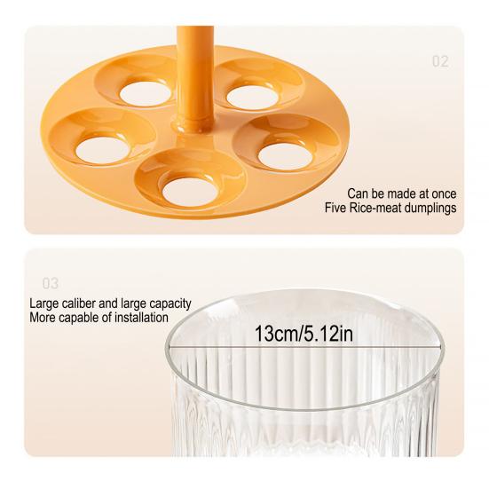 Ручная форма для фрикаделек на 5 шариков, пресс для фрикаделек, кухонная форма для фрикаделек, рыбных шариков, креветочных шариков и выпечки.