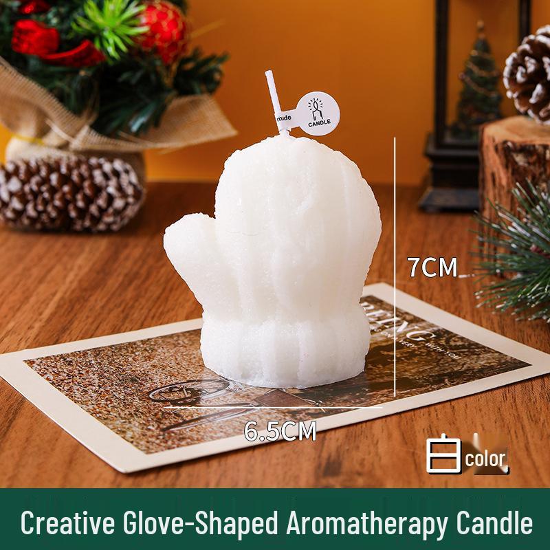 Festive Scented Candle: Christmas Gloves Ornament - Cute Holiday Gift for Healing Atmosphere