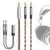 Geekria Apollo Single Crystal Copper Upgrade Audio Cable Compatible with VZR Model One Audiophile Gaming To Dual Replacement Headphone Cord Headset,