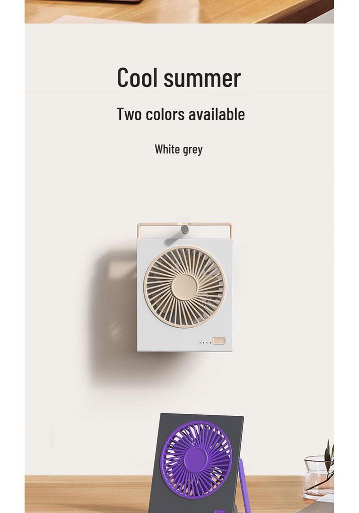 Portable Desktop & Wall-Mount Fan: Silent, Folding, Lightweight, USB Charging for Bedroom/Office