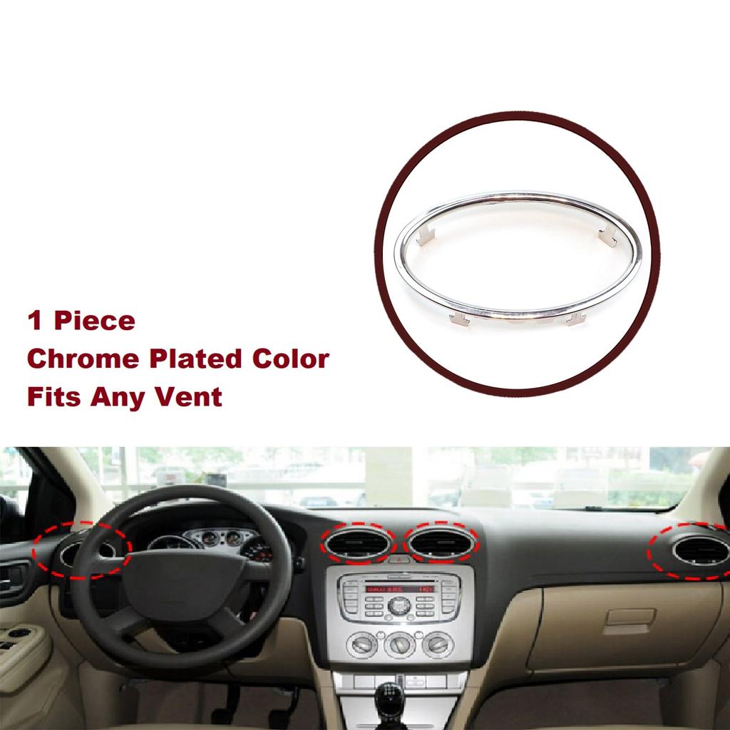EDP1188 Dashboard Air Vent Frame Chrome Plated 4M51A014L21 for Ford Focus MK2 2004-2010