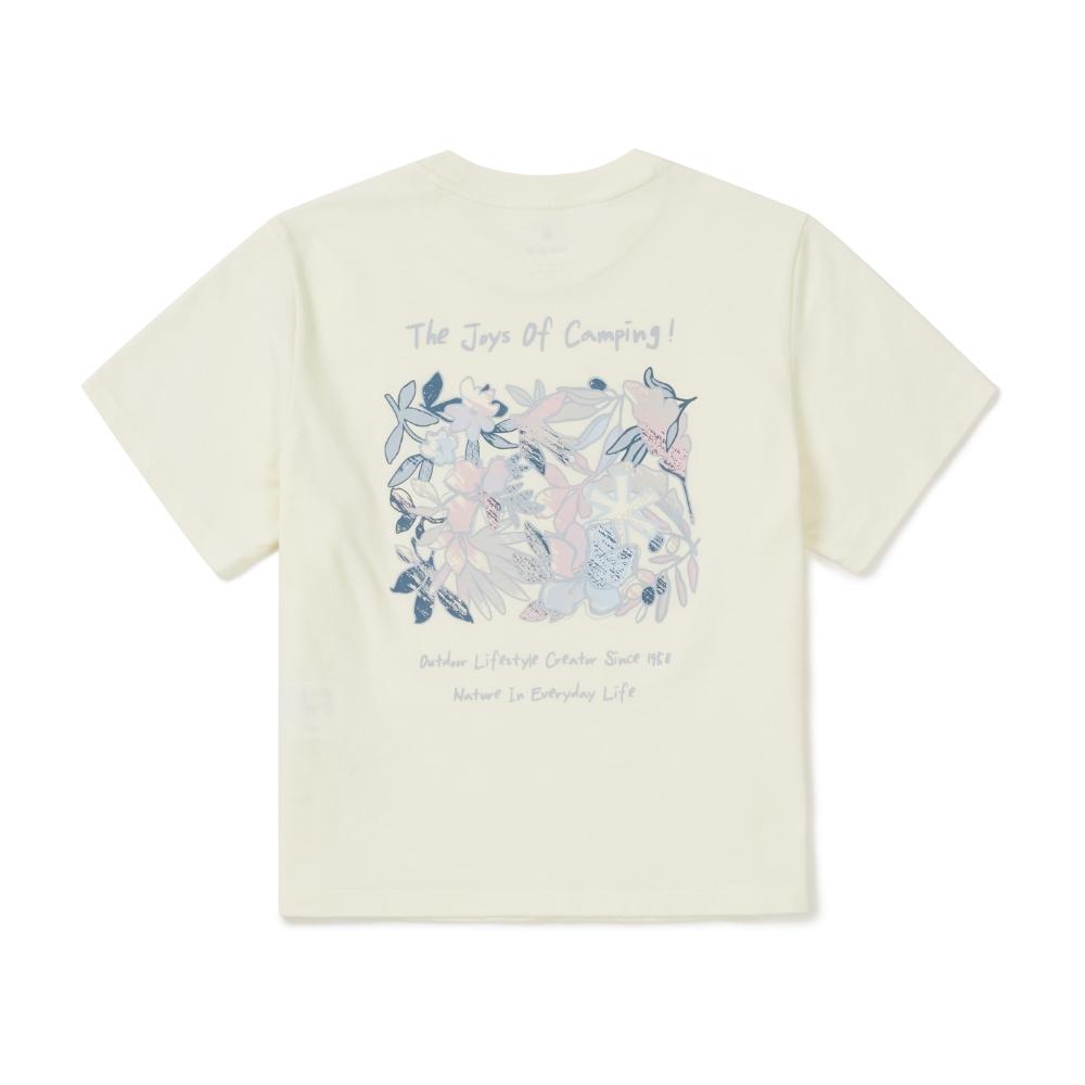 [Snowpeak] Sorona Women's Tropical Short Sleeve T-shirt Butter Ivory (S26MWFTS71)