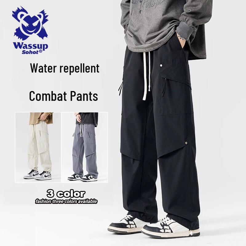 Wassup Sohot Men's Casual Cargo Straight Pants