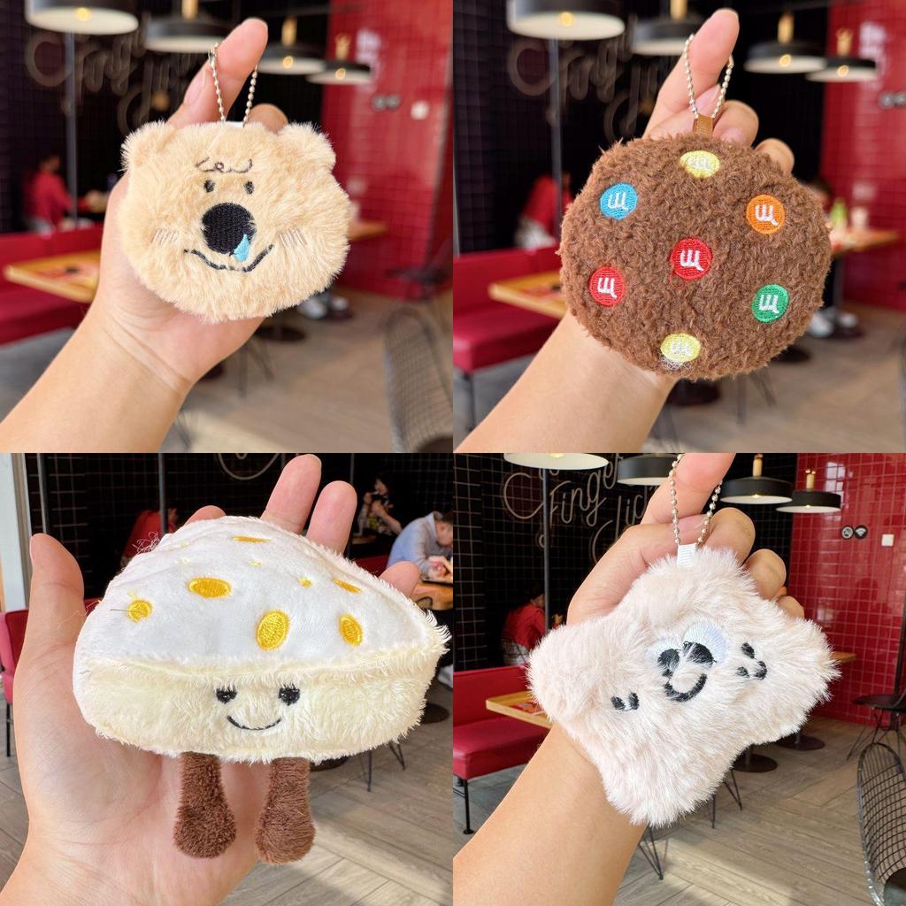 Cheddar Cheese Plush Dog Keychain With Cartoon Design For Backpack And Bag Decor
