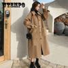 Autumn and Winter New Korean Woolen Coat Women's Classic Retro Double Breasted Loose and Slim Medium and Long Woolen Coat