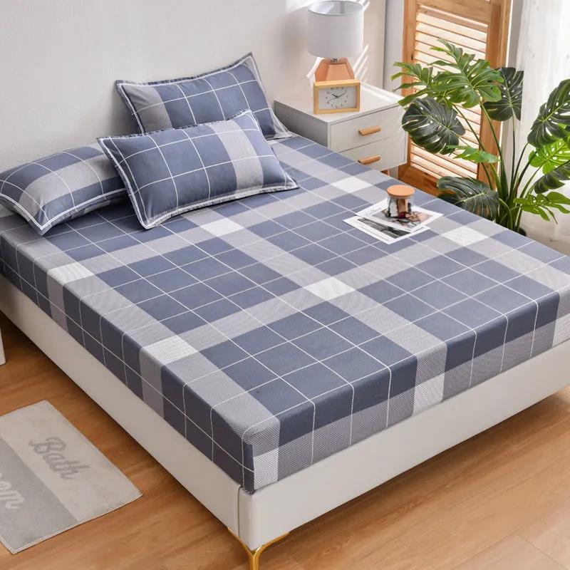 Универсальный нескользящий чехол для матраса Four Seasons, универсальный хлопковый наматрасник, одинарный, двойной, мультяшный стиль