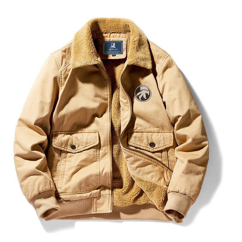 Autumn and Winter New Cotton-padded Clothes for Young Men, Thickened Velvet, Loose Large Size Casual Cotton Clothes, Cotton-padded Jackets for Men