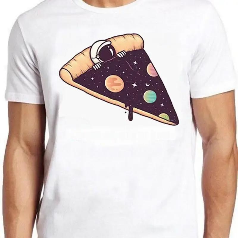 Pizza Slice Astronaut Planets Funny Meme Gift Tee Gamer Cult Movie T Shirt M748