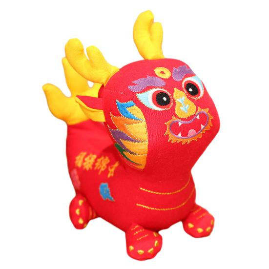 2024 год талисман дракон плюшевая кукла кулон китайский народный стиль вышивка милый знак зодиака
