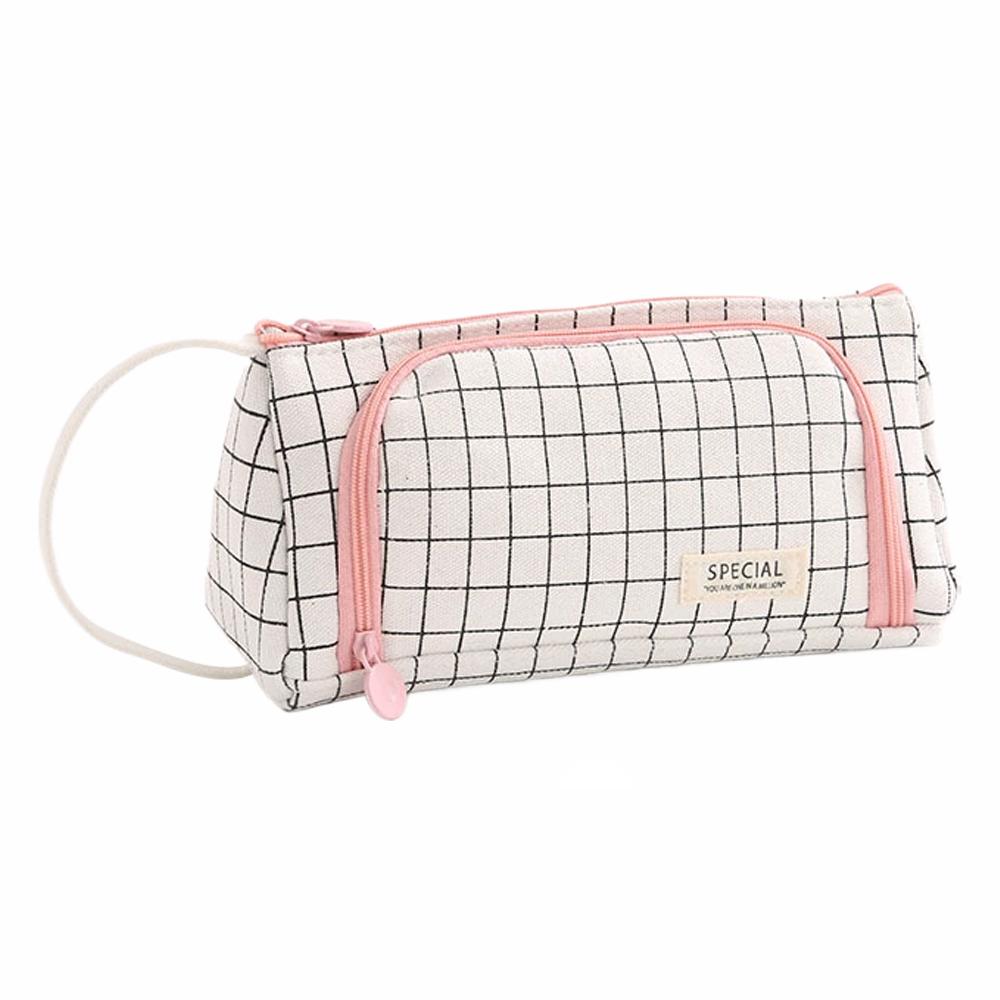 1/2 шт. Пенал-косметичка большой вместимости, Сумка для ручек, Простая сумка для канцелярских товаров, Школьный, Студенческий, Офисный органайзер для подростков, девочек, студентов