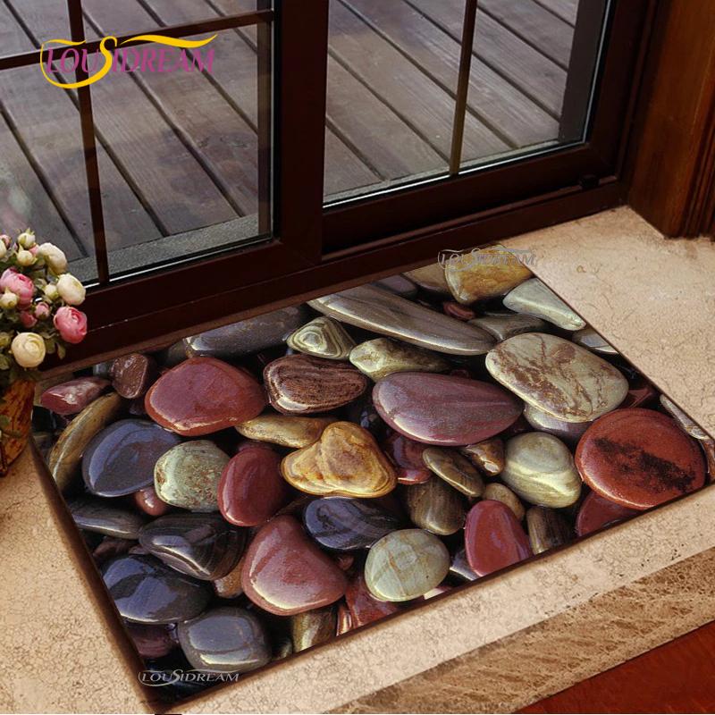 3D булыжник, добро пожаловать, входные коврики, мультяшные ковры, коврики для дома, ванной, гостиной, пола, лестницы, кухни, прихожей, нескользящий коврик