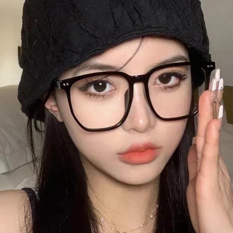 Retro Square Women Men Eyewear Vintage Retro Black Frame Anti Blue Light Glasses Optical Spectacle Eyeglasses