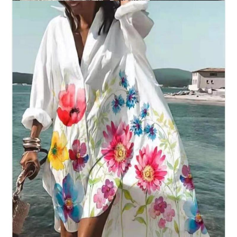 Женские летние темпераментные свободные повседневные свободные платья