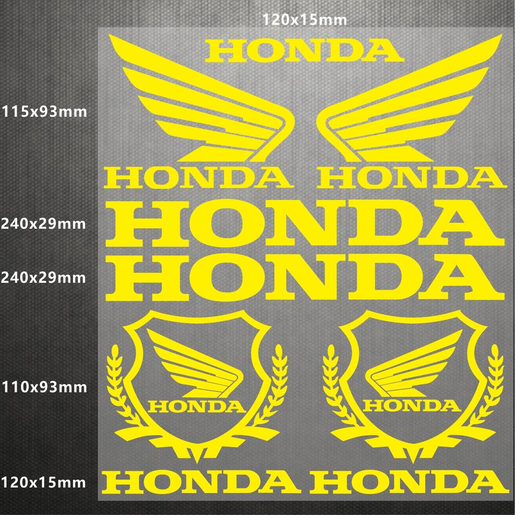 CKU5 Reflective Honda Sticker Logo Motorcycle Helmet Decal Waterproof