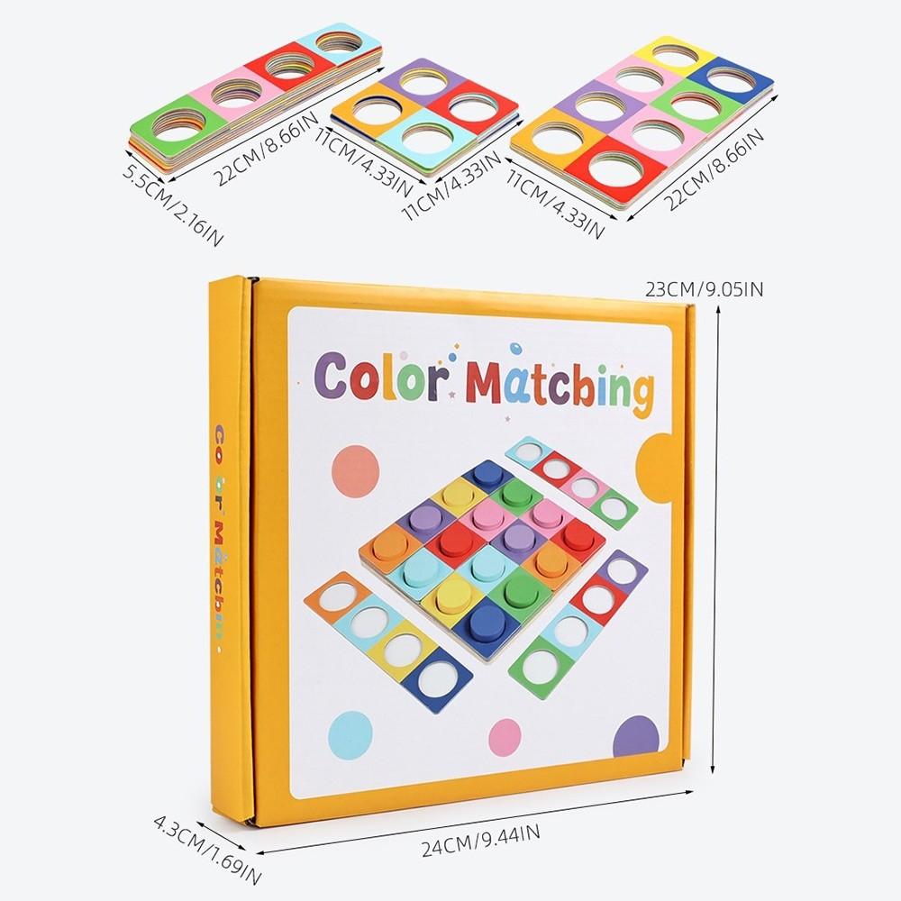 Color Recognition Matching Logic Game Educational Wooden Puzzle  Preschoolers or Toddlers
