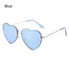 Модные Очки Косплей Без Оправы Сердце Солнцезащитные Очки для Женщин Солнцезащитные Очки в Форме Сердца