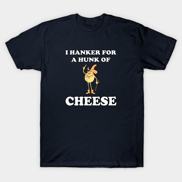 Asian Size Men Print T-shirt Hanker For Cheese No-Cut Heat Transfer Print Cotton Tshirt