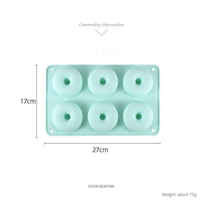 Термостойкая силиконовая форма для пончиков на 6 пончиков, пищевая силиконовая форма для выпечки, антипригарная мини-форма для кексов