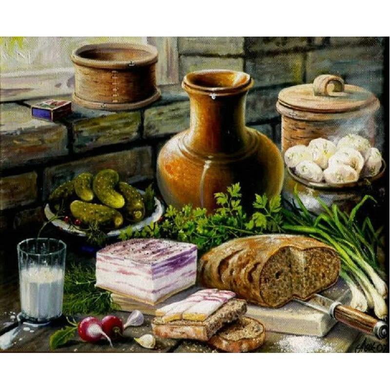 5D DIY Diamond Painting Vegetable Cross Stitch Kit Mosaic Diamond Embroidery Rose Full Round/Square Drill Home Decoration