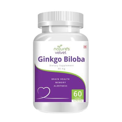 Гинкго Билоба (60 кап, 80 мг), Ginkgo Biloba, Natures Velvet