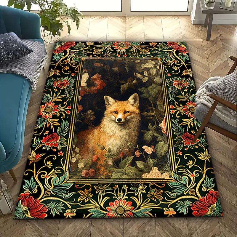 Elegant Crow Floral Garden Carpet Is Suitable For Living Room And Bedroom Doormats Office Balcony Decorative Carpet A9
