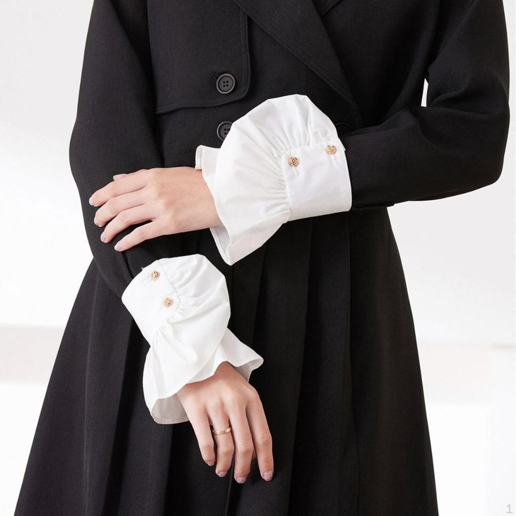 False Wrist Cuffs Fashionable Sleeves for Coat Blouse Clothing Decoration