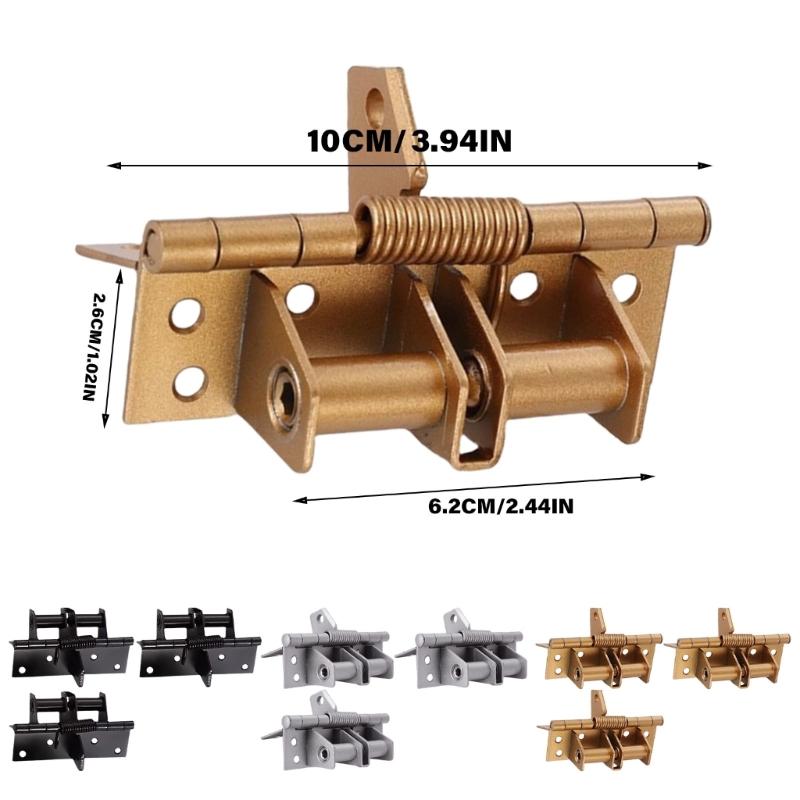 3Pcs Self Closing Spring Door Hinge 90 Degree Positioning Automatic Door Closers Hinge Hardware for Wood Door Cabinet