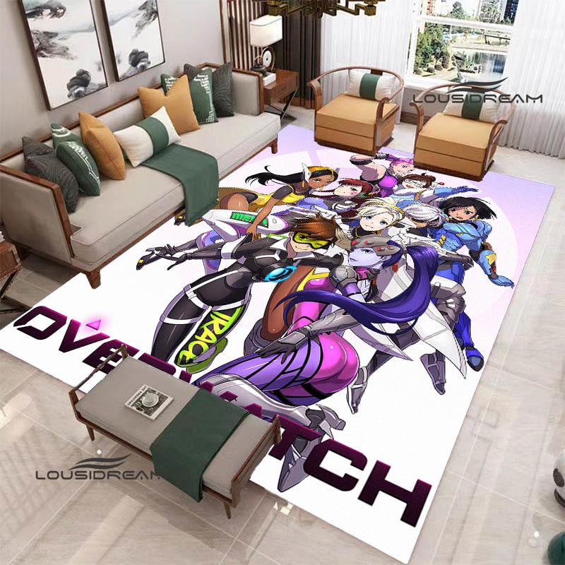 2026 Игра Overwatch ковер с принтом игровая комната спальня нескользящий ковер реквизит для фотосъемки кавайный ковер ковер для гостиной подарок на день рождения
