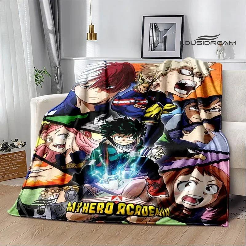 My Hero Academia Cartoon Printed Blanket Warm Flannel Blankets Soft and Comfortable Blanket Home Travel Blanket Birthday Gift