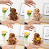 Plush Marmota Key Chain Pendant With Sound For Backpack Decoration And Gift Idea