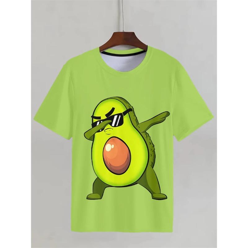 Летняя футболка с круглым вырезом, забавным мультяшным принтом 3D, модная, повседневная, с короткими рукавами, мужская