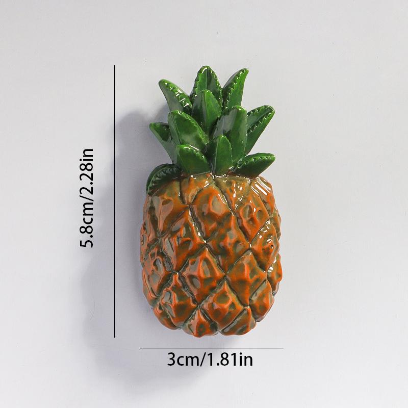 Resin Fruit Magnetic Patch Simulation Food Fridge Magnetic 3D Fruit Refrigerator Sticker AVE