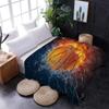 Flannel Fleece Bed Blankets Lightweight Cozy Throw Blanket for Couch Sofa Bedroom Adults KidsFire Basketball Twin Size 40"x50"