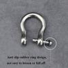 Horseshoes Carabiner Titanium Alloy D Bow Staples Shackle Key Ring  Outdoor Accessories