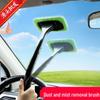 Car Glass Cleaning Brush - Windshield, Window & Dust Removal Tool with Wax Mop Attachment