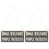 2PCS Door Window Wall Hanging Plaque Wooden Hanging Board Sign DIY Festive Decoration
