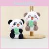 Cute Panda Stuffed Animal Keychain Soft Pp Cotton Plush 12 Cm Black Brown